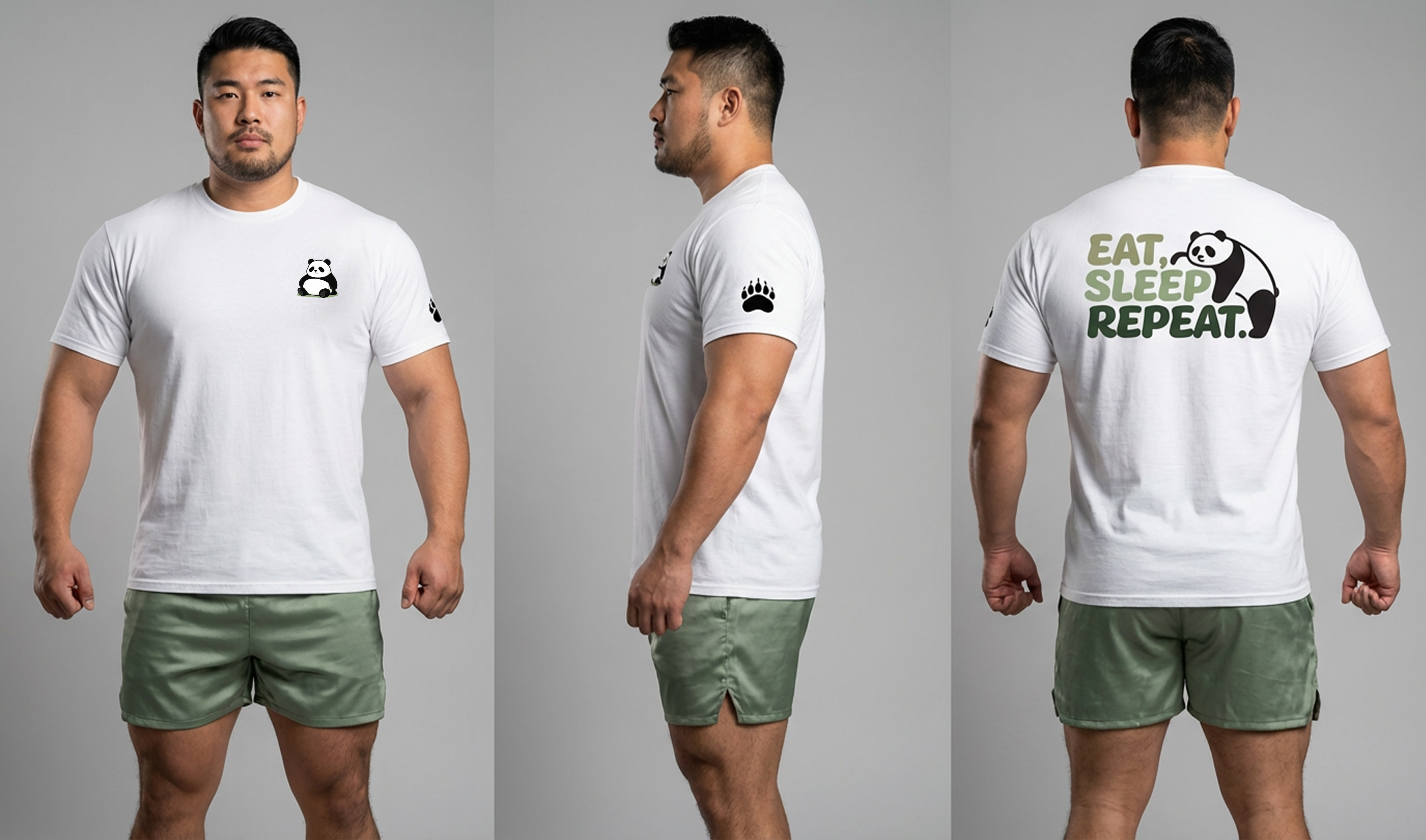 Eat Sleep Repeat Panda - Tee