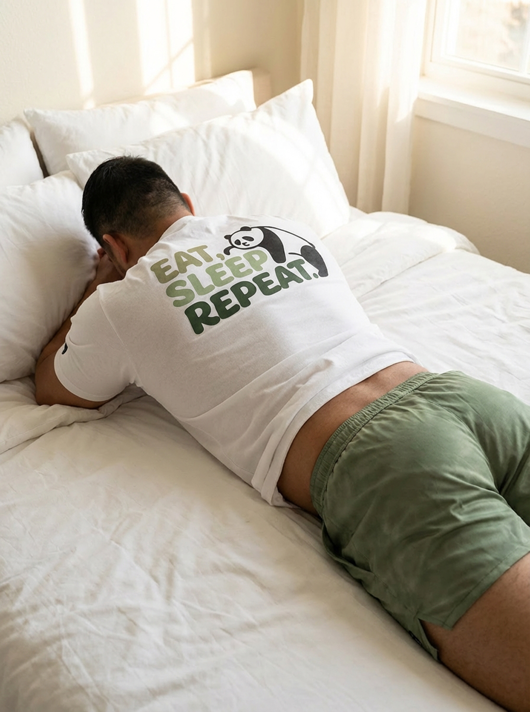 Eat Sleep Repeat Panda - Tee