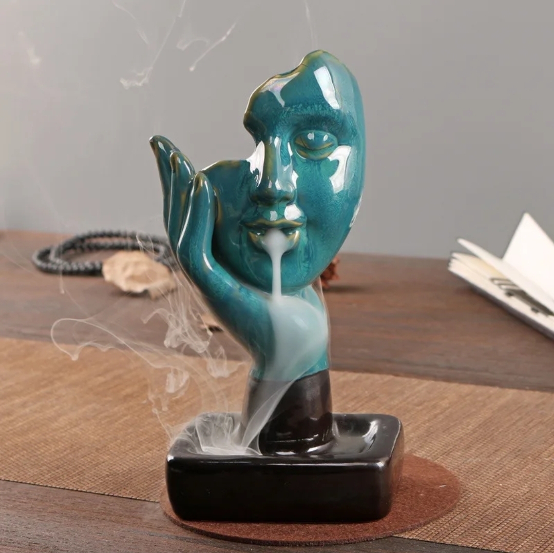 Elegant Lady Face Incense Holder
