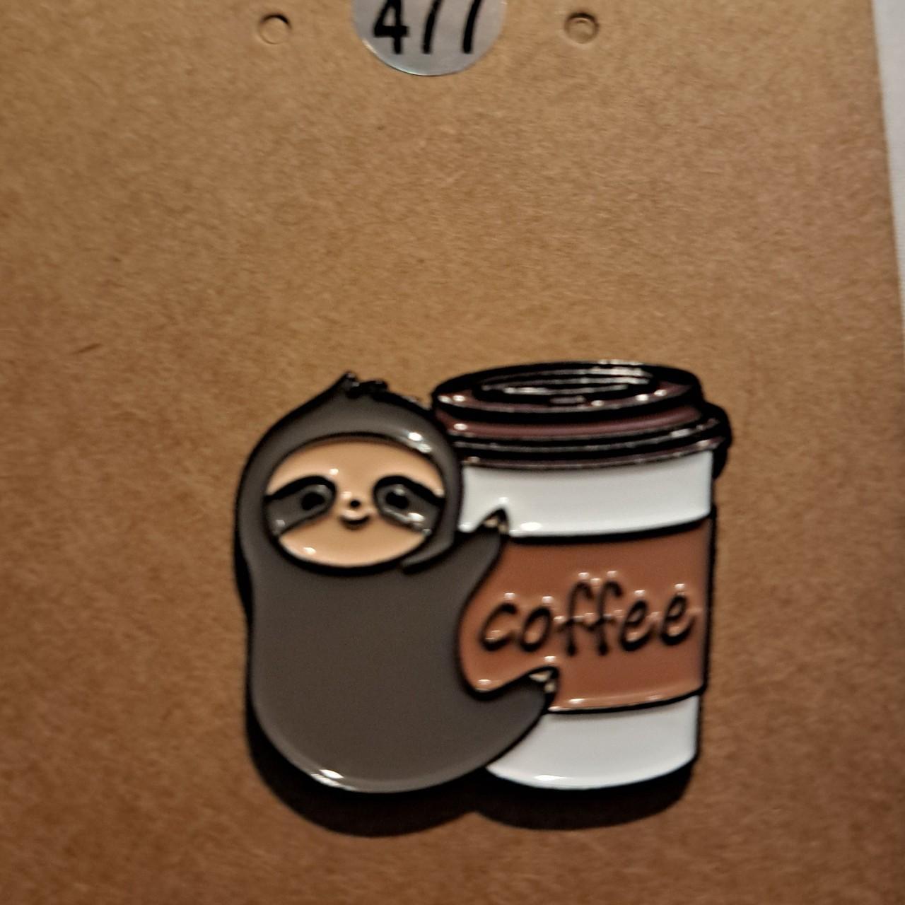 Sloth Coffee Pin