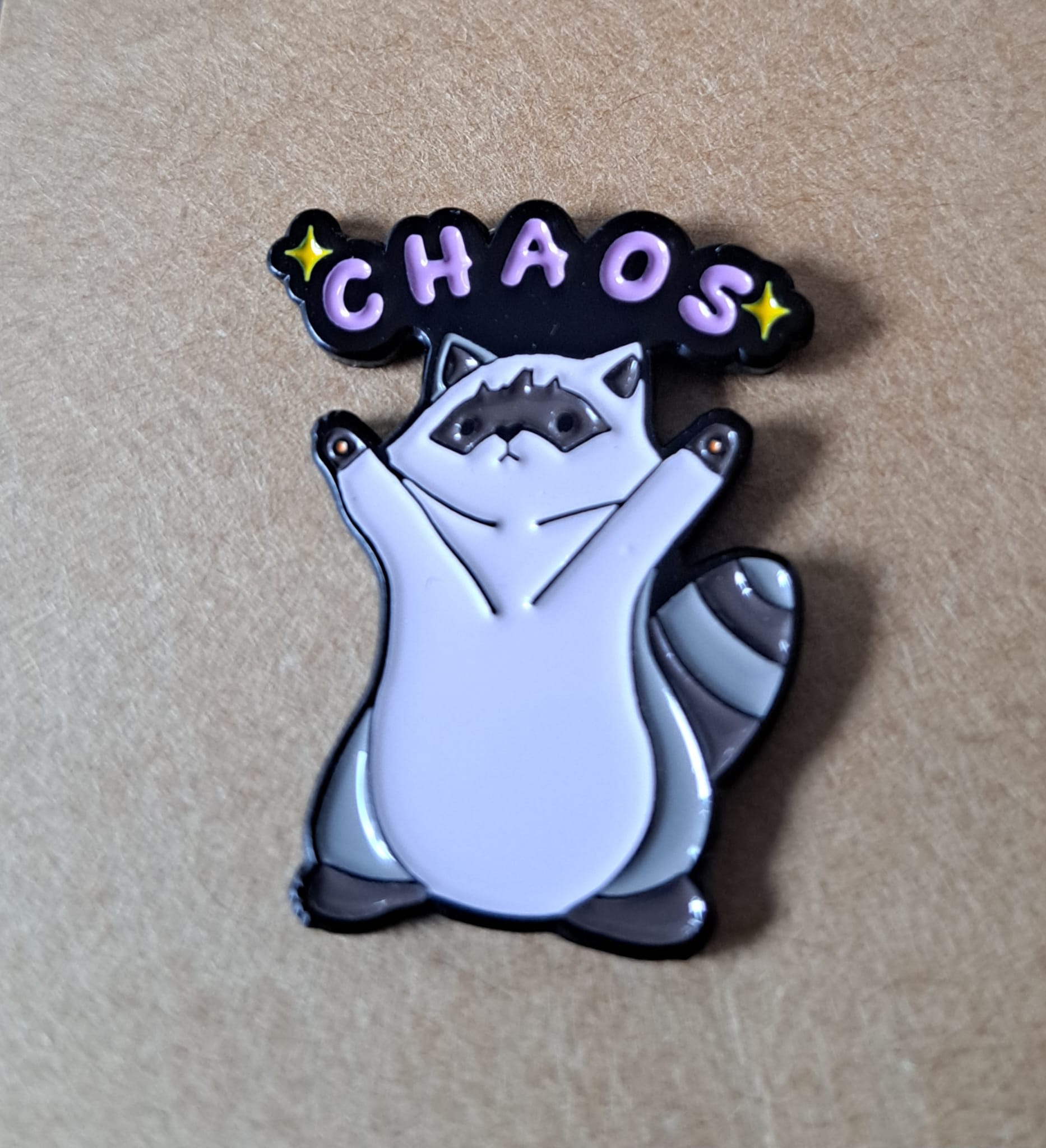 Chaos Racoon Pin