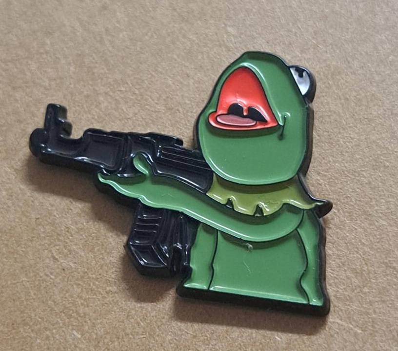 Armed Frog Pin