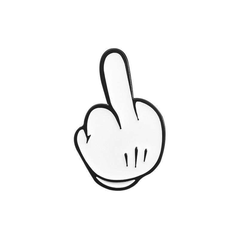 Cartoon Hand Middle Finger Pin