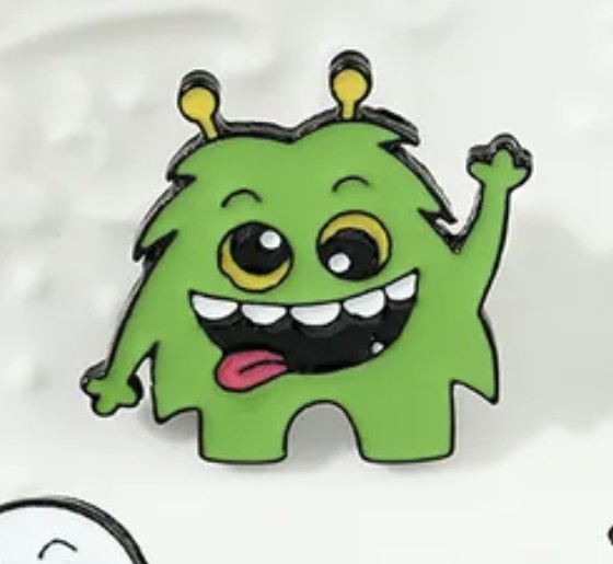 Cute Green Monster Pin