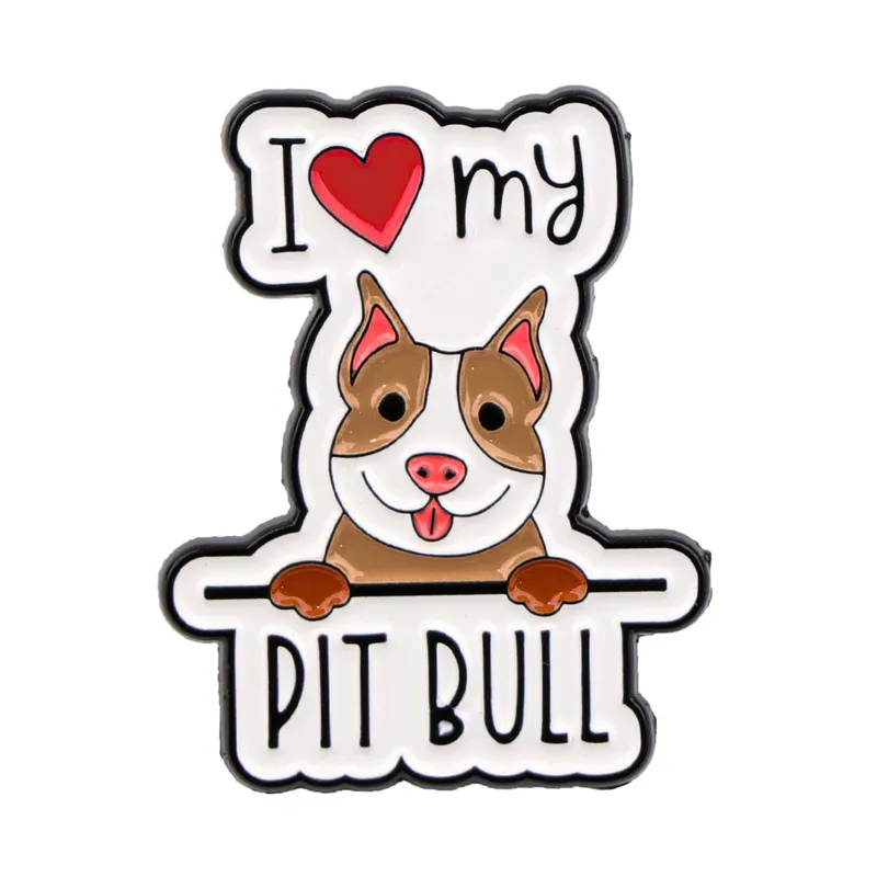 I Love My Pit Bull Pin