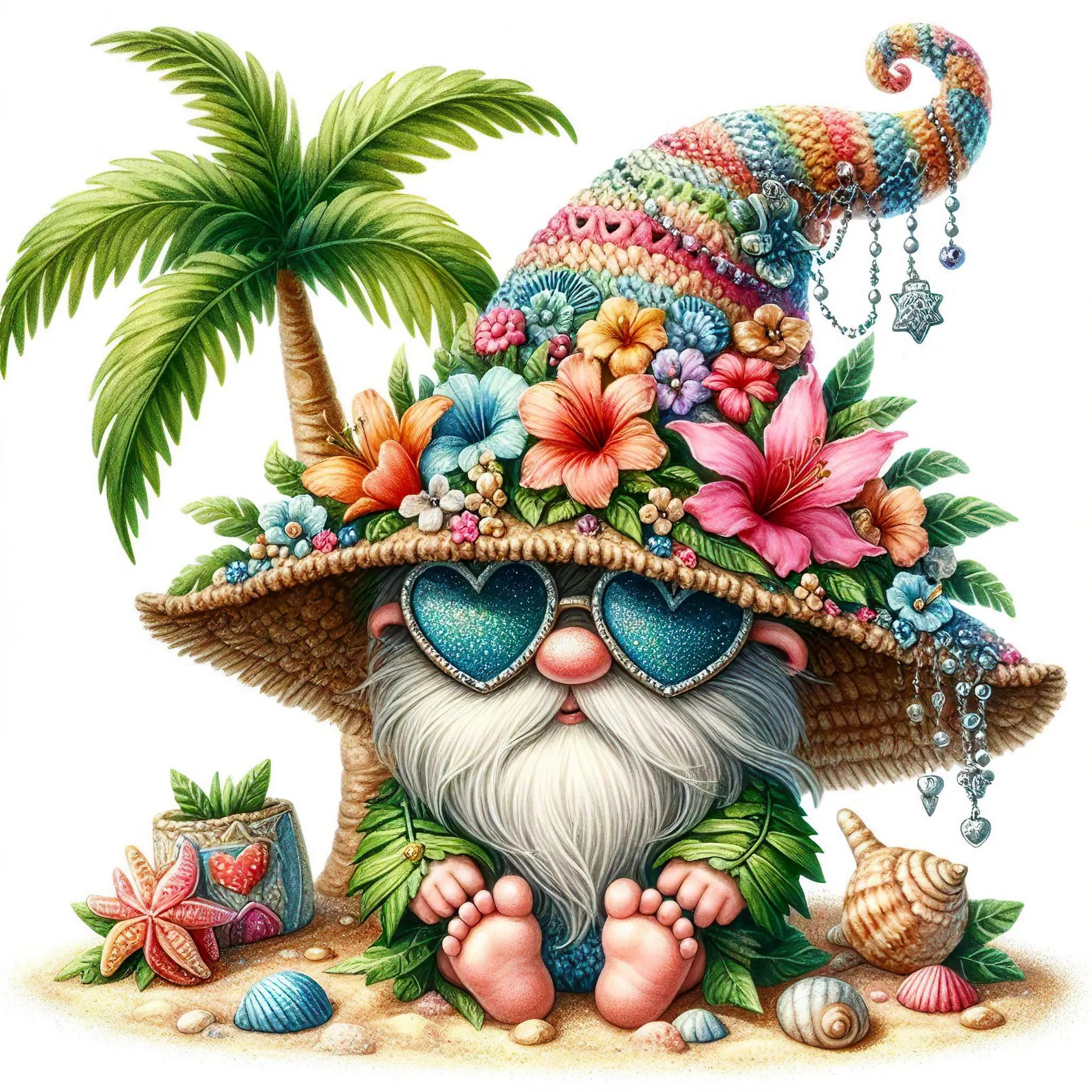 Tea Towels - Summer Gnomes