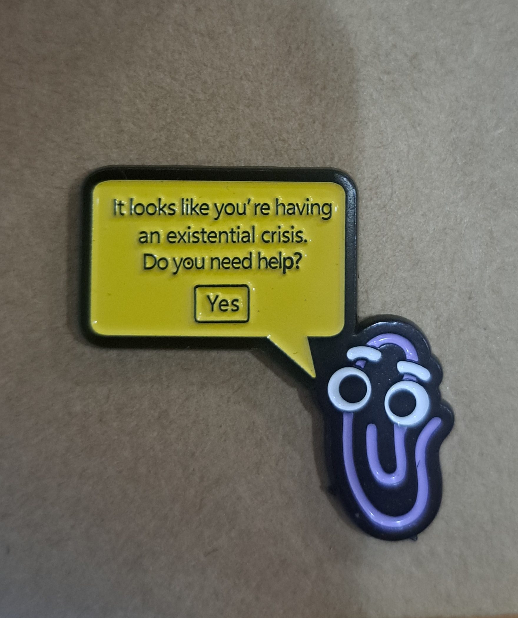 Existential Crisis Clippy Pin