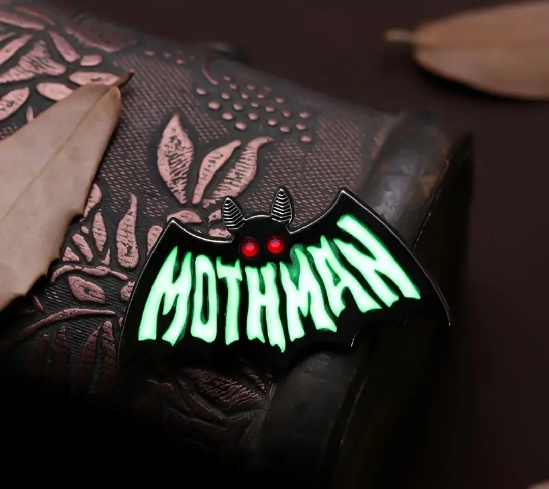 Mothman Glow In The Dark Pin