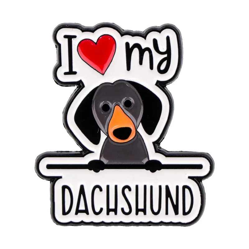 I Love My Dachshund Pin