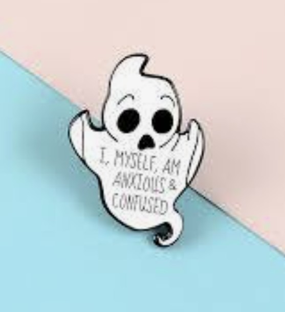 Anxious Ghost Pin