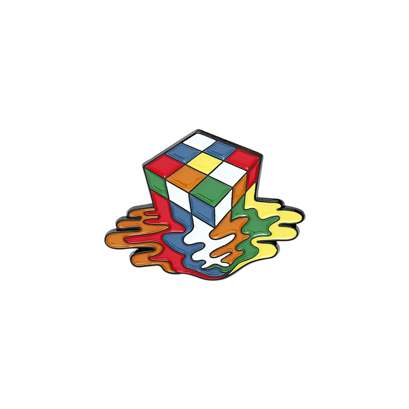 Melting Rubik's Cube Pin