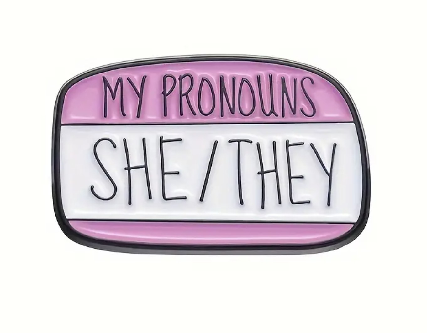 She/They Pronouns Pin