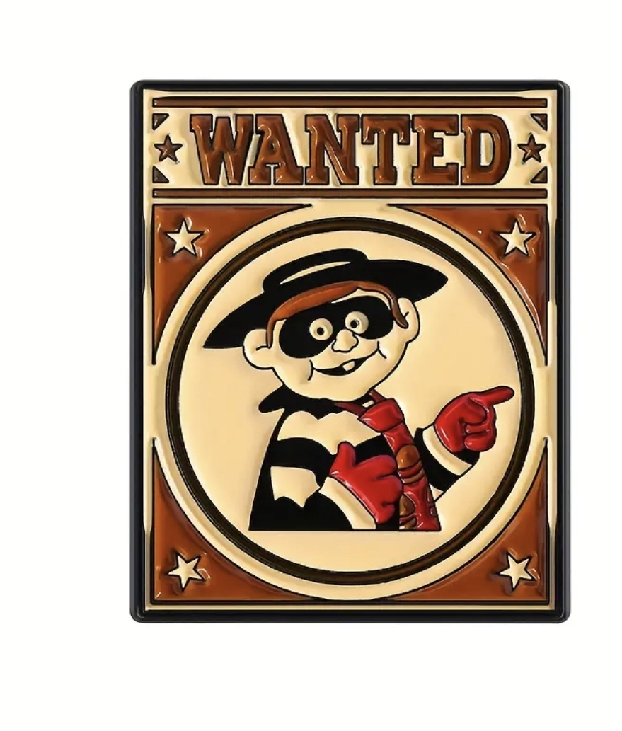 Wanted Poster Collectible Pin