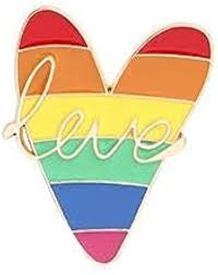 Rainbow Heart 'Love' Pin