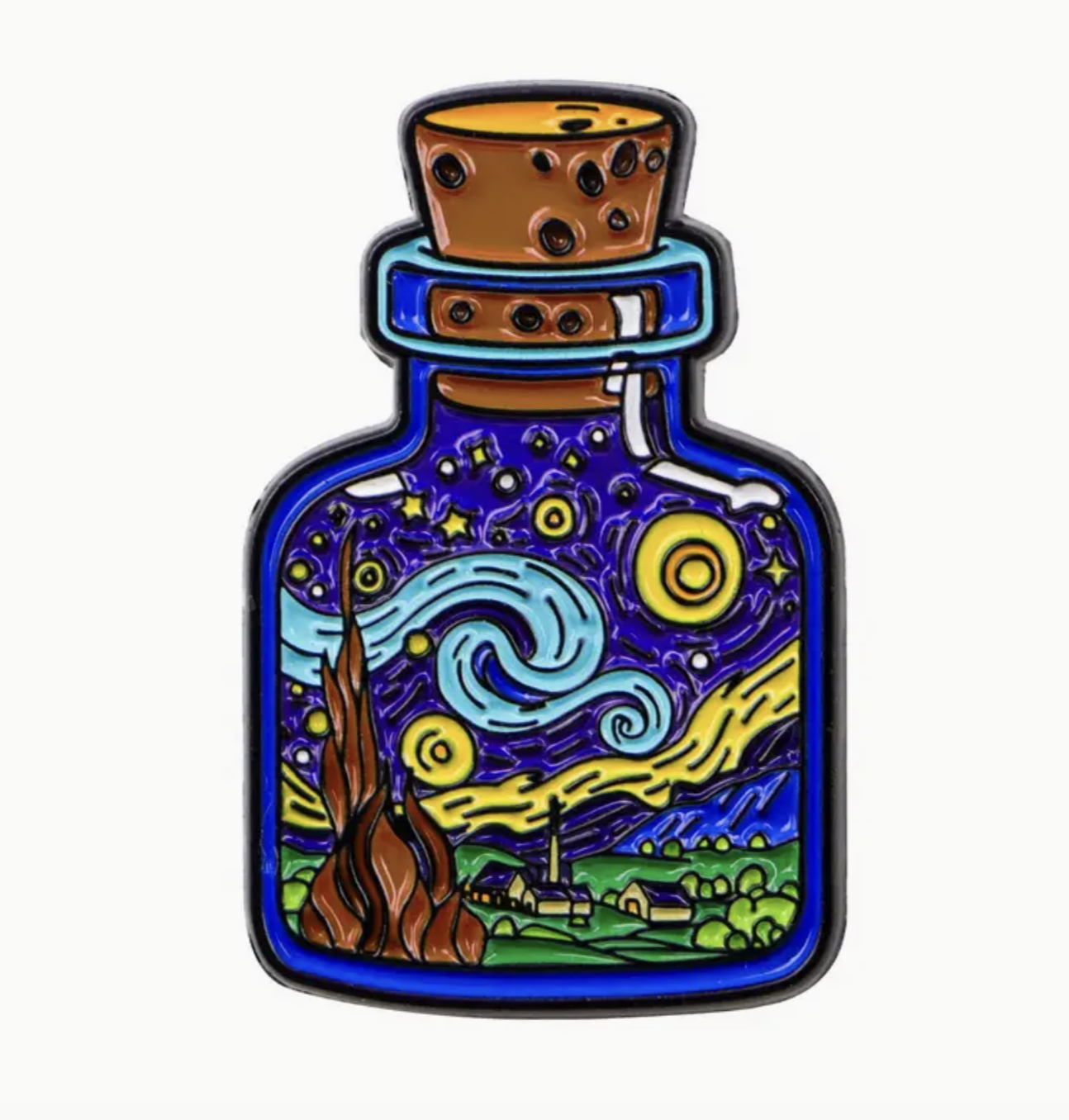 Starry Night Bottle Pin
