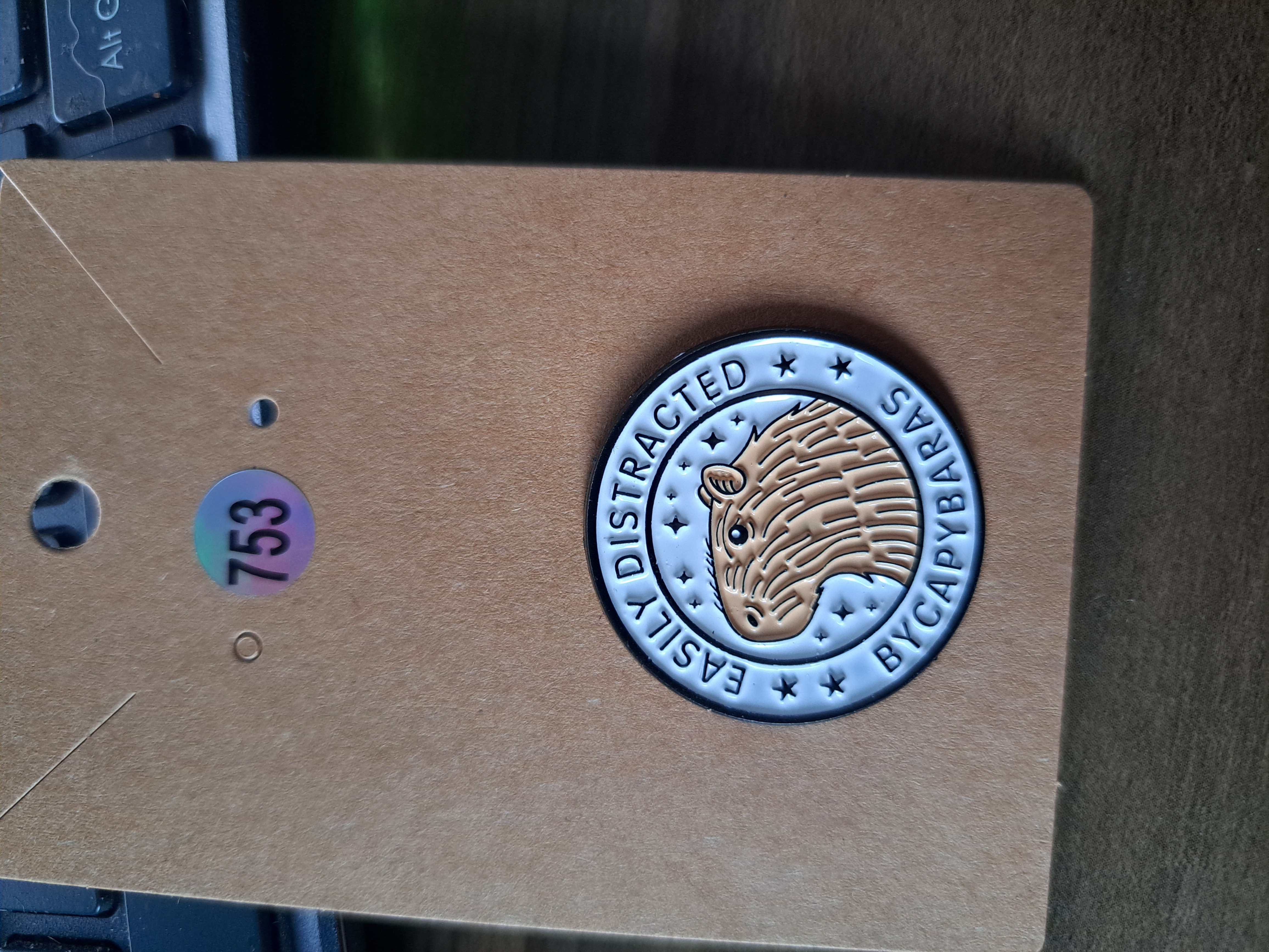 Easily Distracted by Capybara Pin