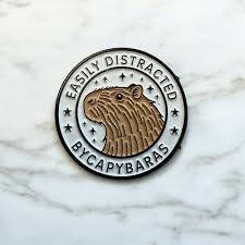 Easily Distracted by Capybara Pin