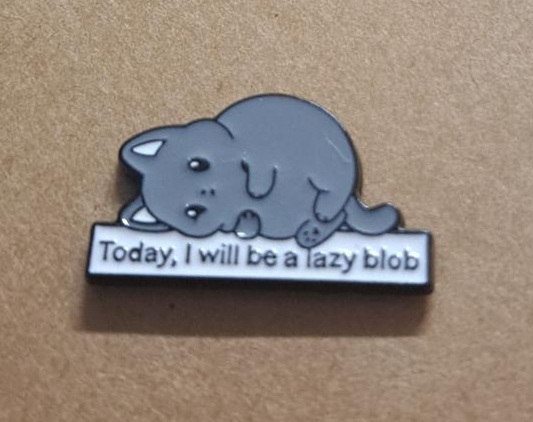 Lazy Blob Cat Pin