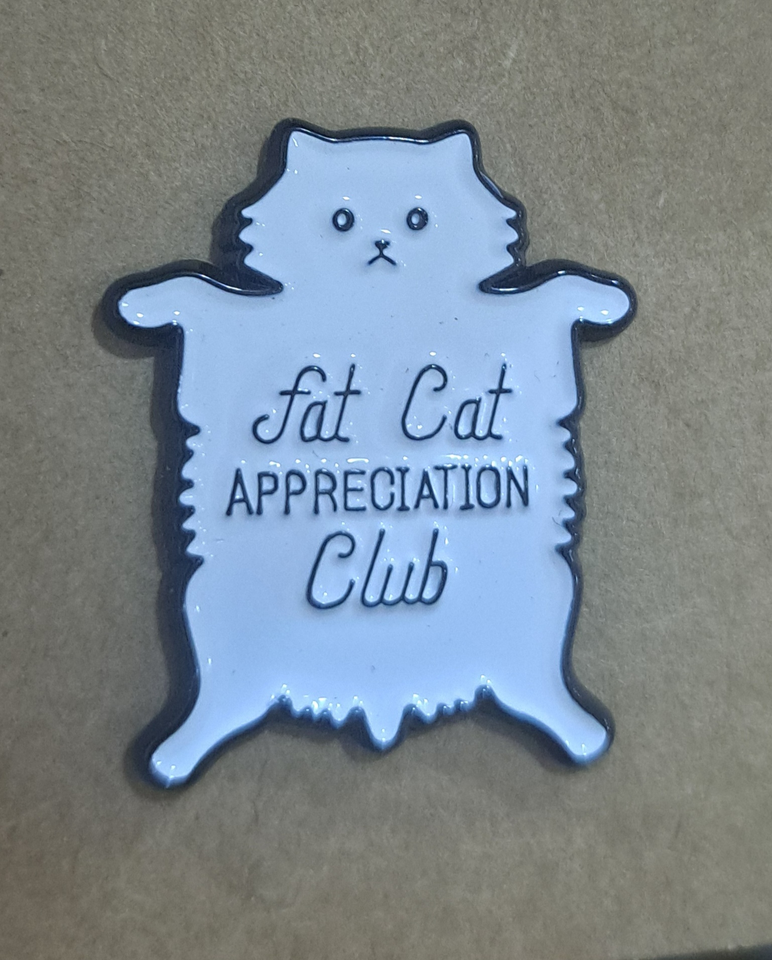 Fat Cat Appreciation Club Pin