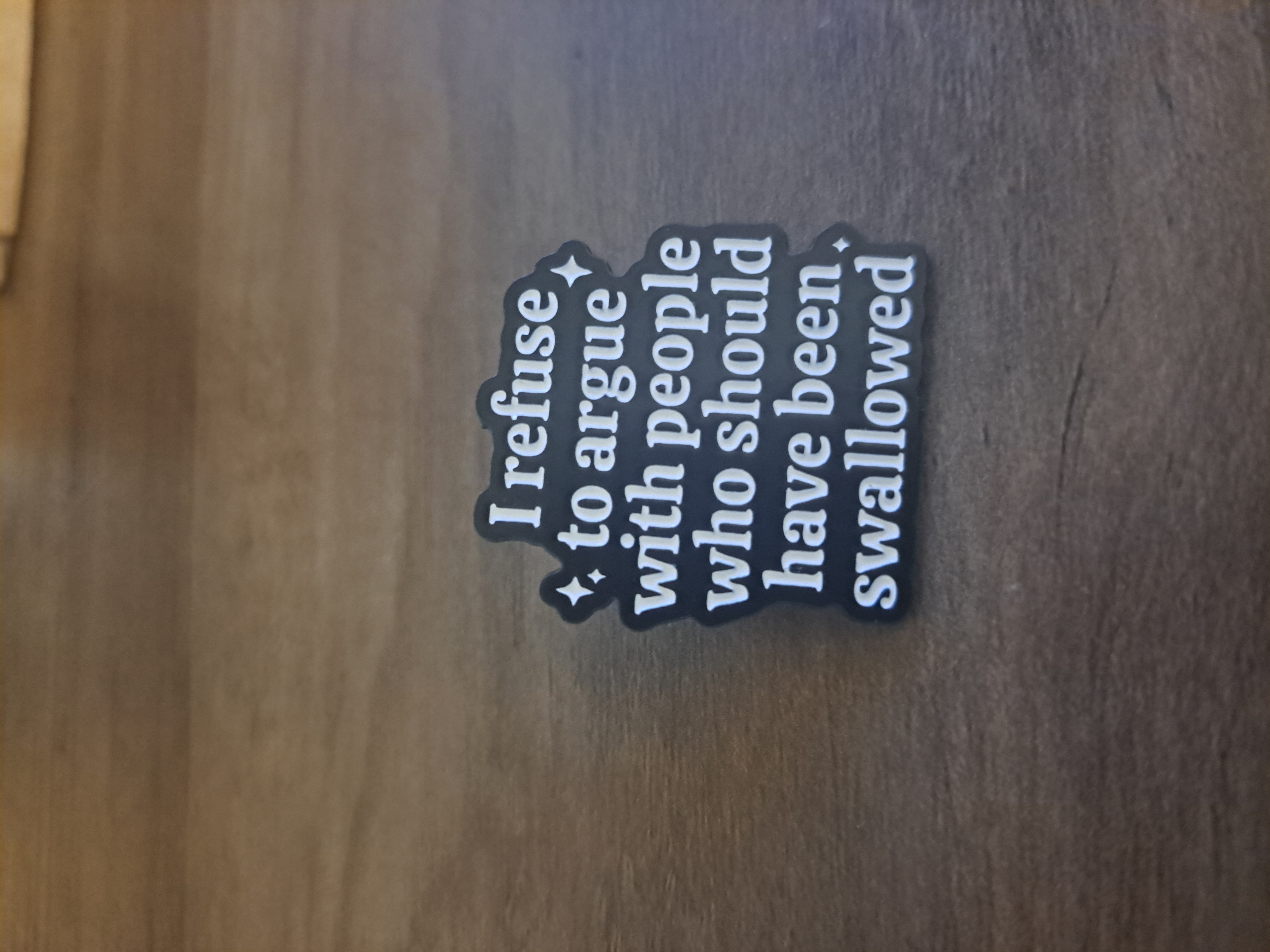 Should Have Been Swallowed Pin