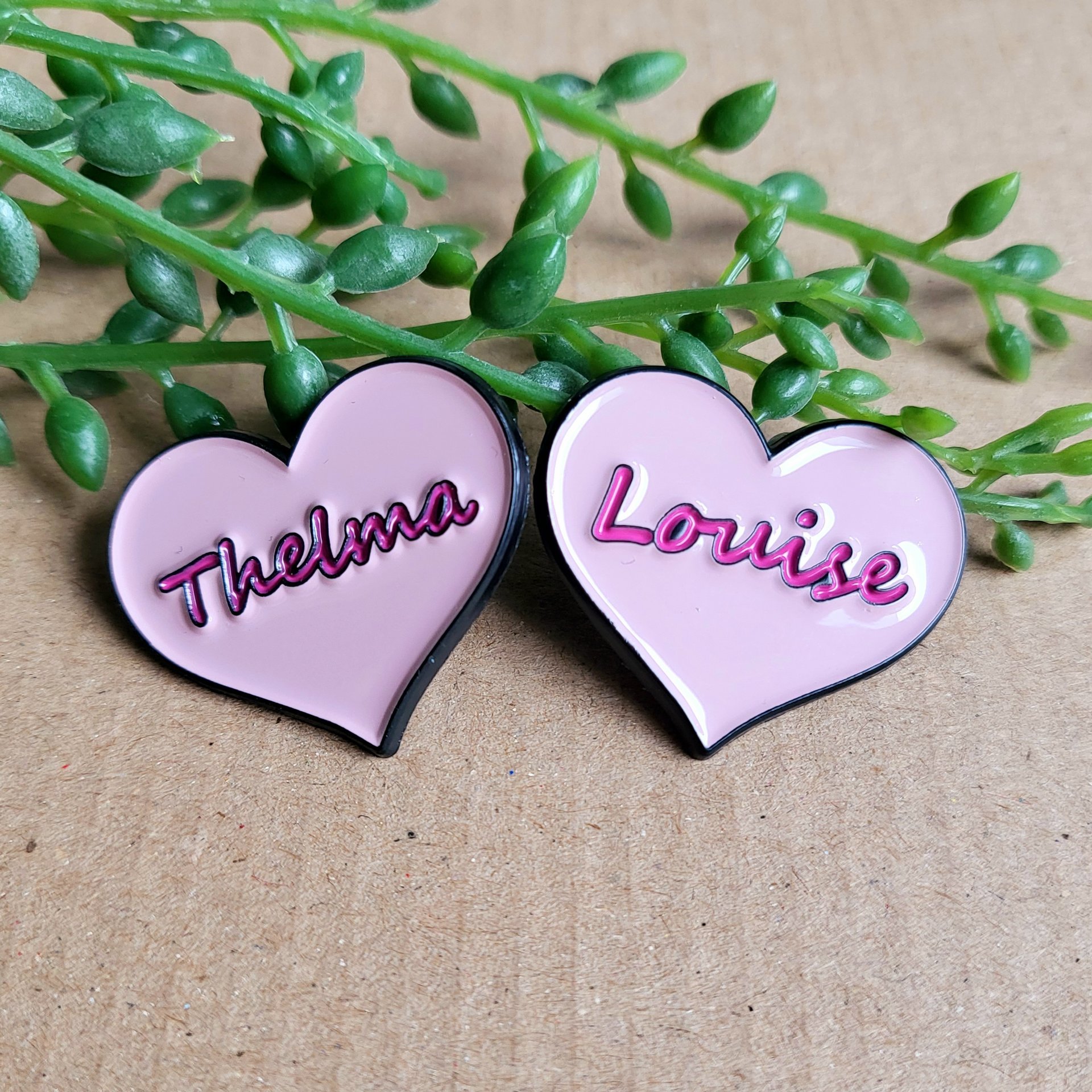 Thelma and Louise Heart Pins