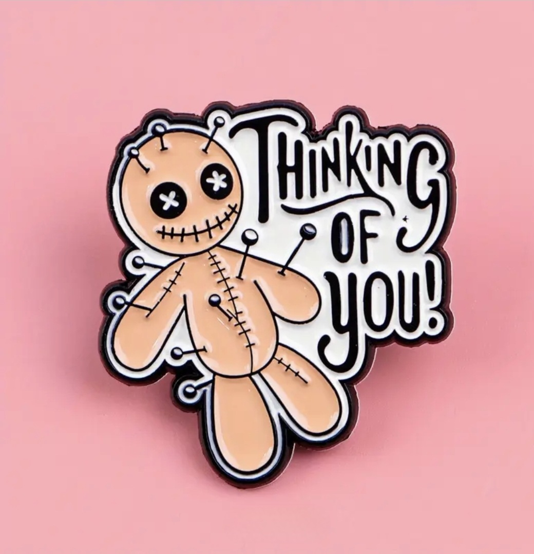 Thinking of You Voodoo Doll Pin