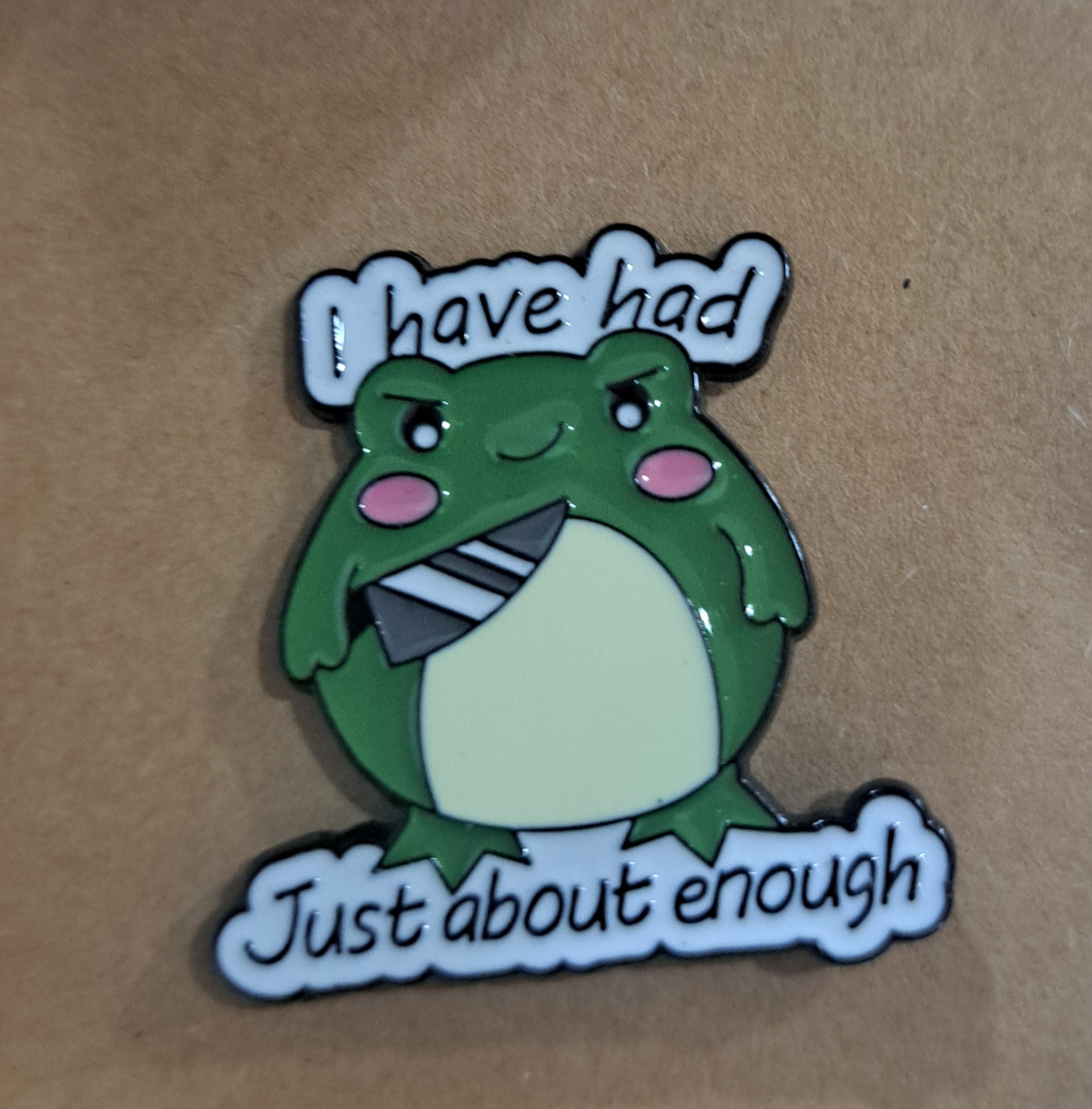 Grumpy Frog Pin