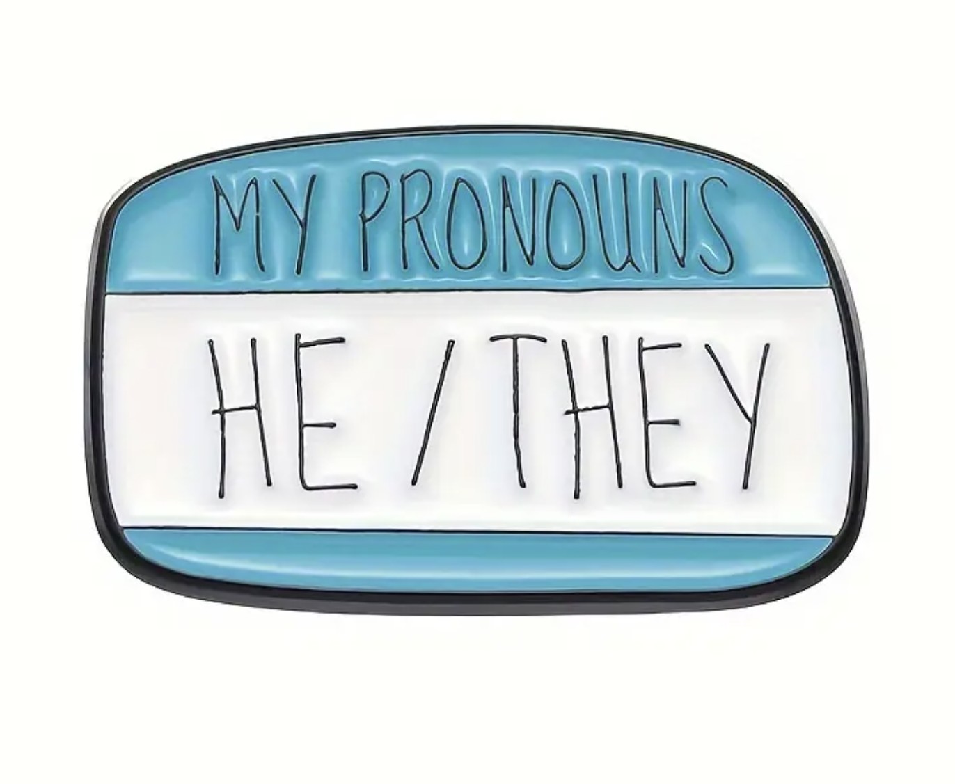 He/They Pronouns Pin