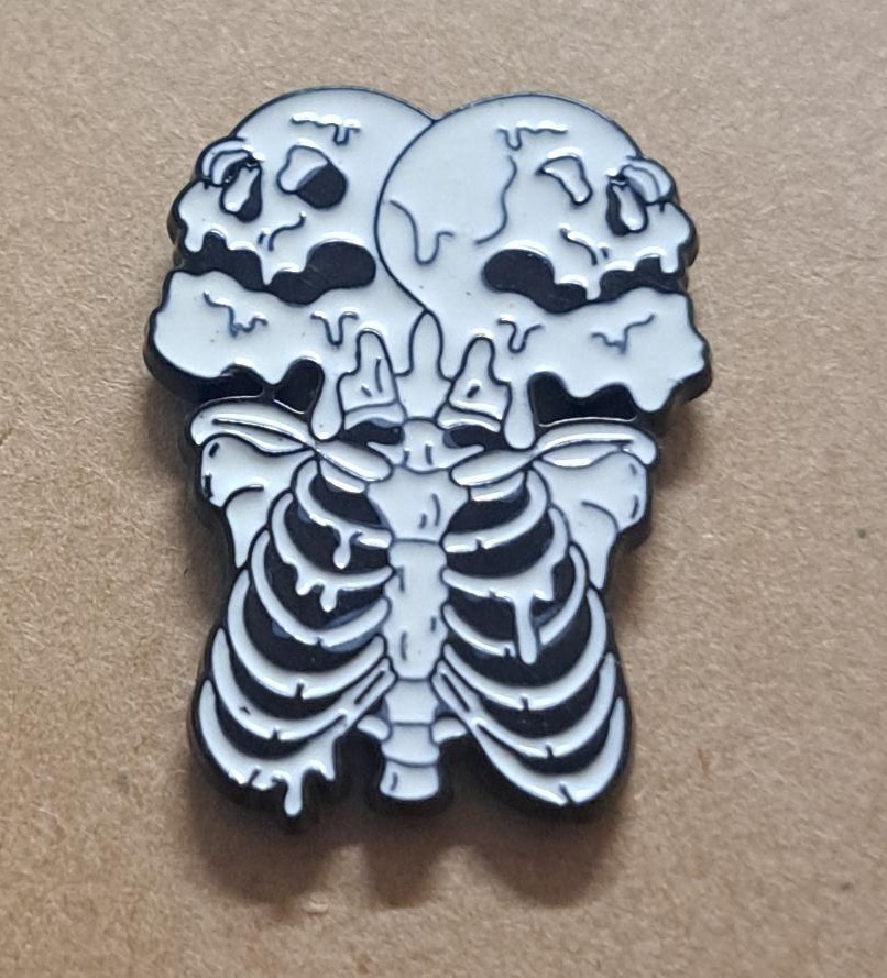 Two-Headed Skeleton Pin