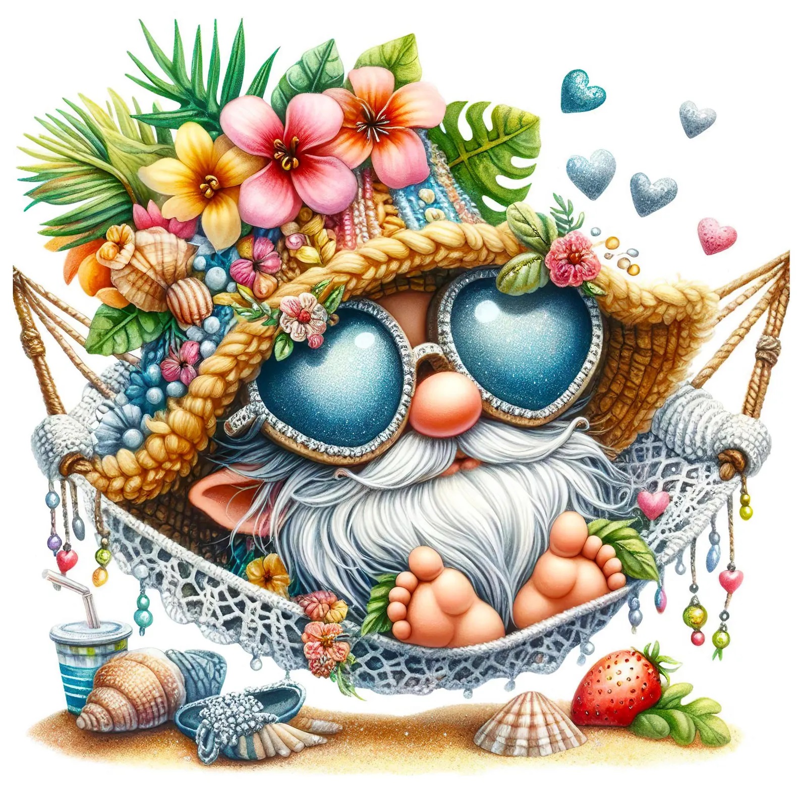 Tea Towels - Summer Gnomes