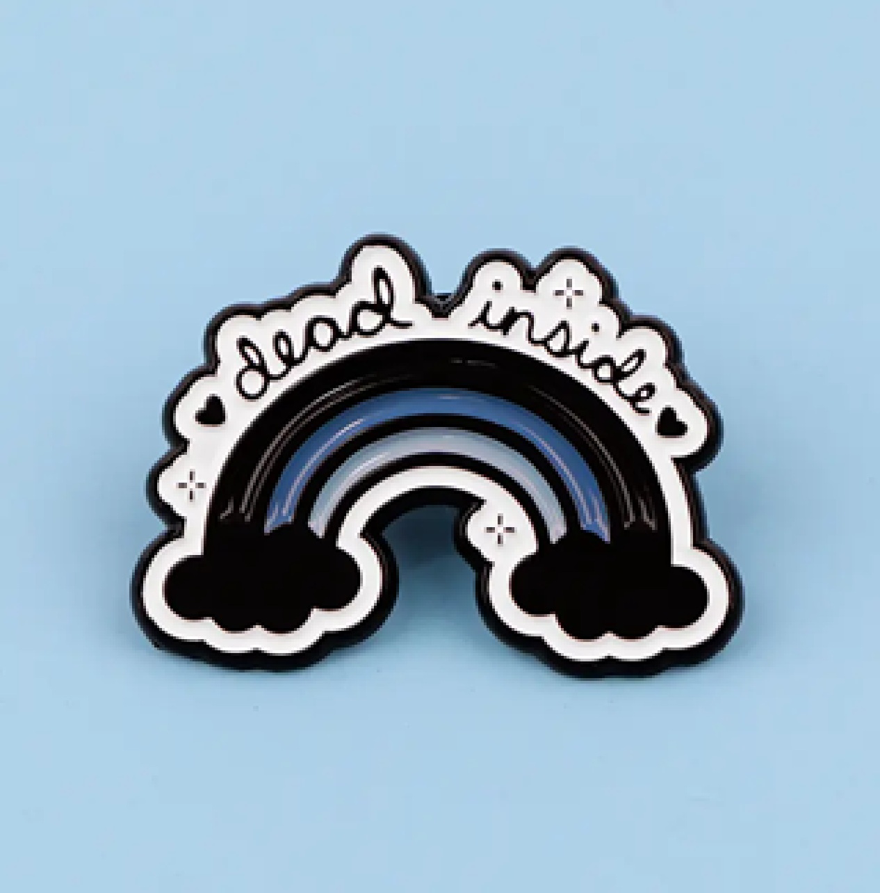 Dead Inside Rainbow Pin