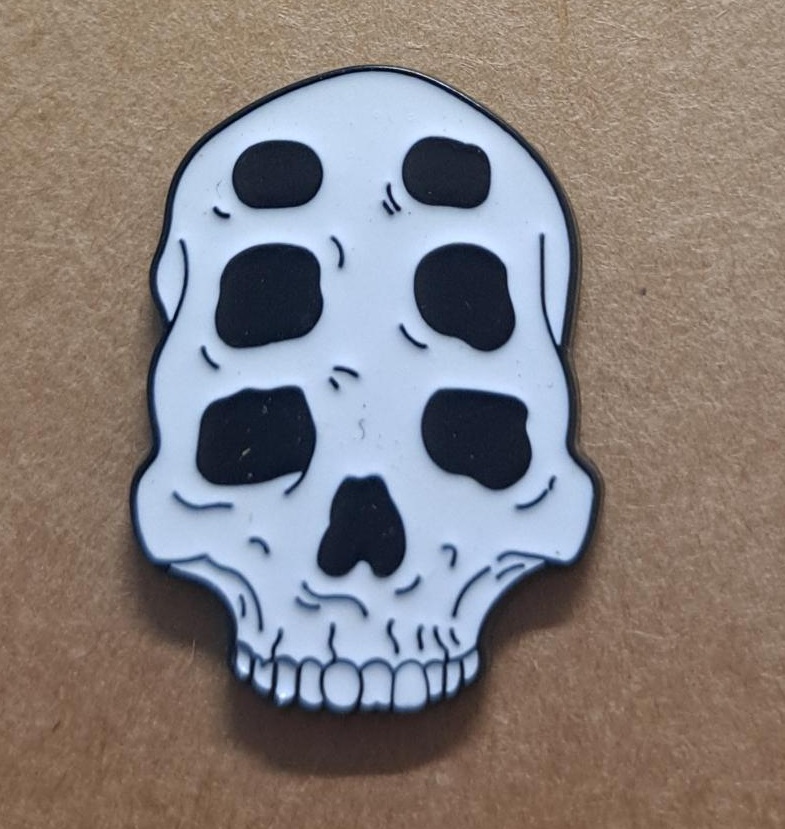 Six-Eyed Skull Pin