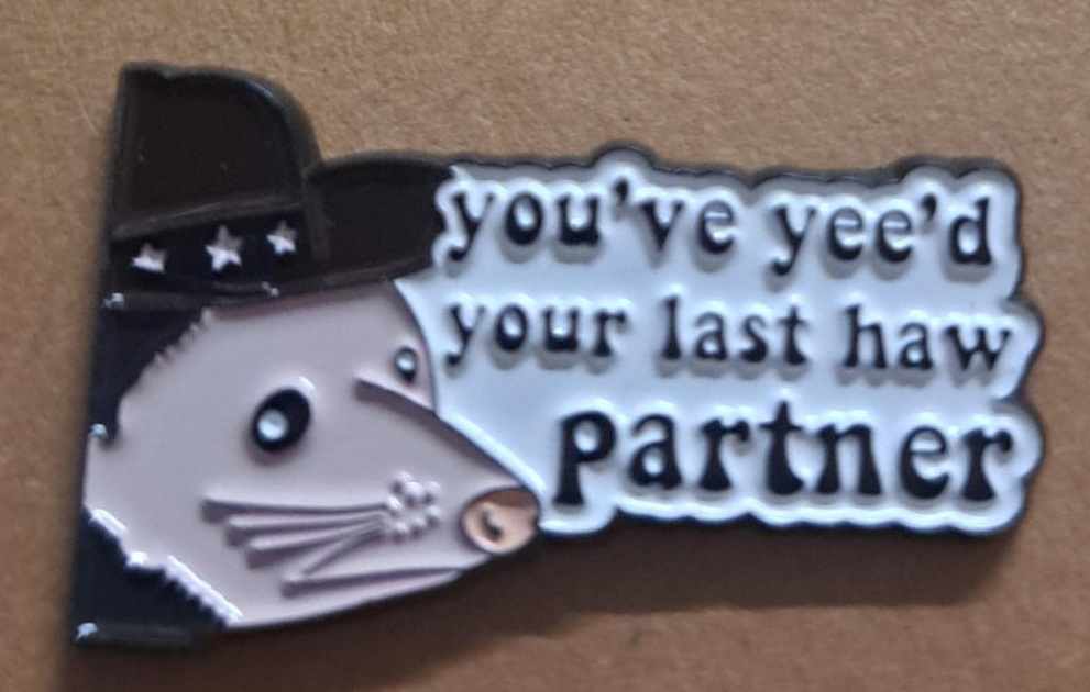 Cowboy Possum Pin