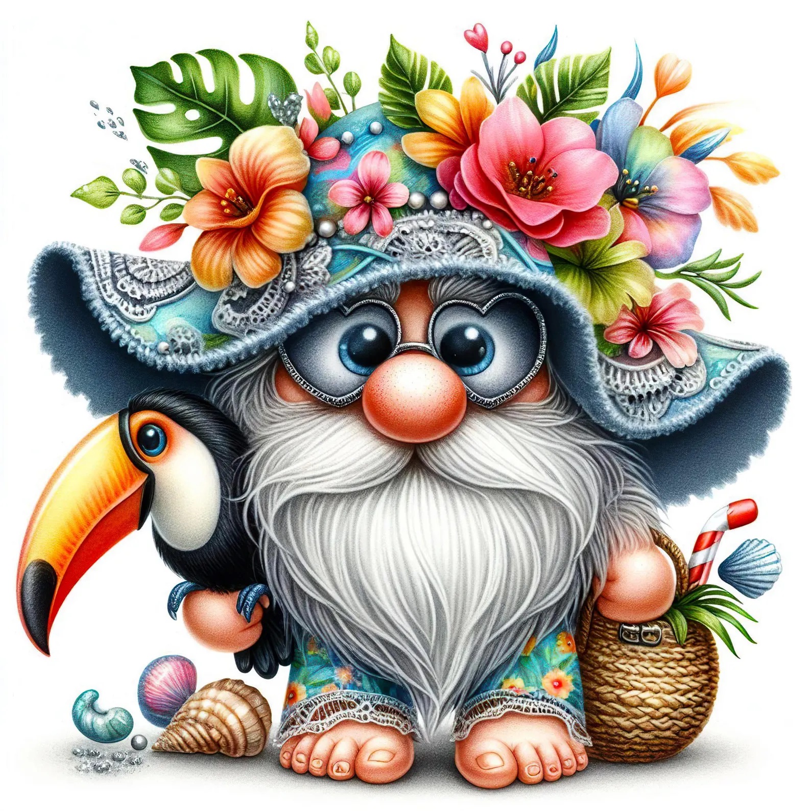 Tea Towels - Summer Gnomes