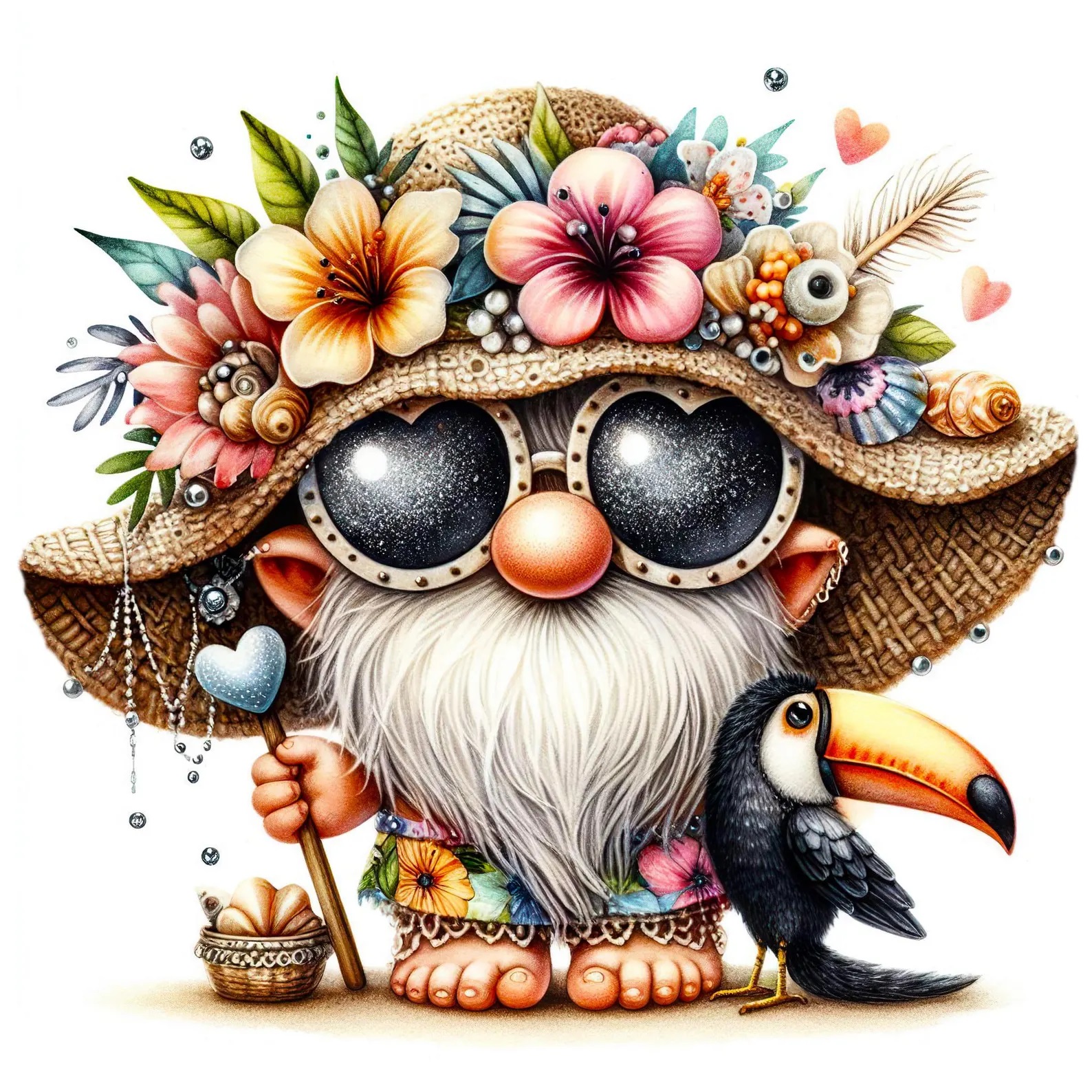 Tea Towels - Summer Gnomes