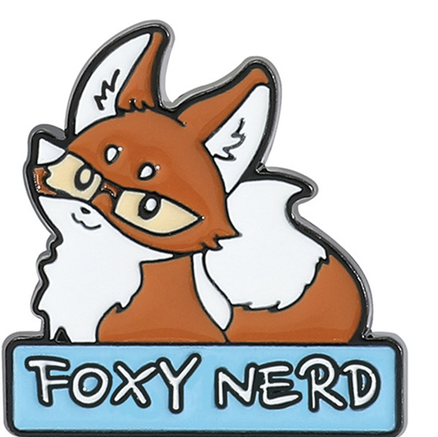 Foxy Nerd Pin Badge