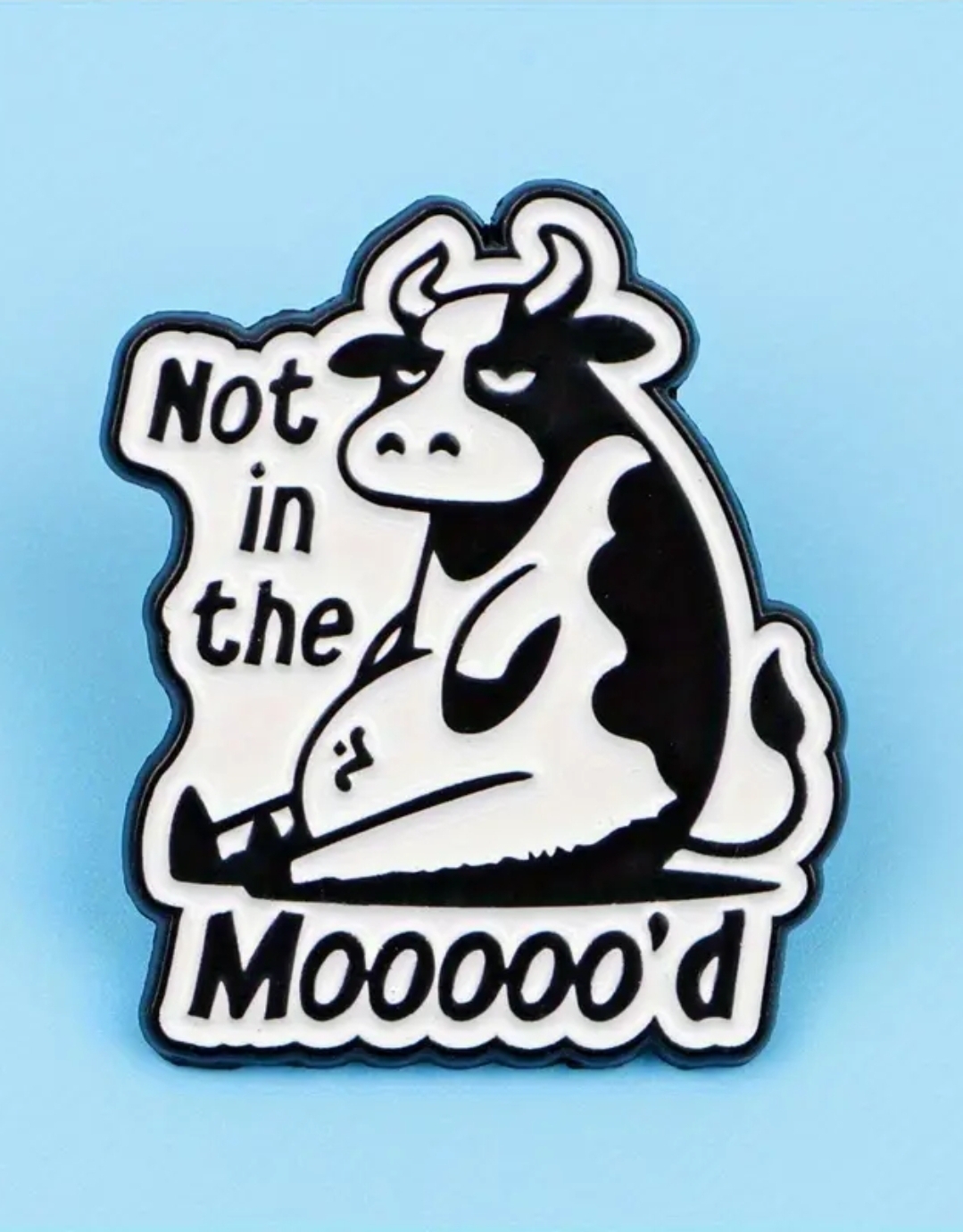Funny Cow Mood Pin