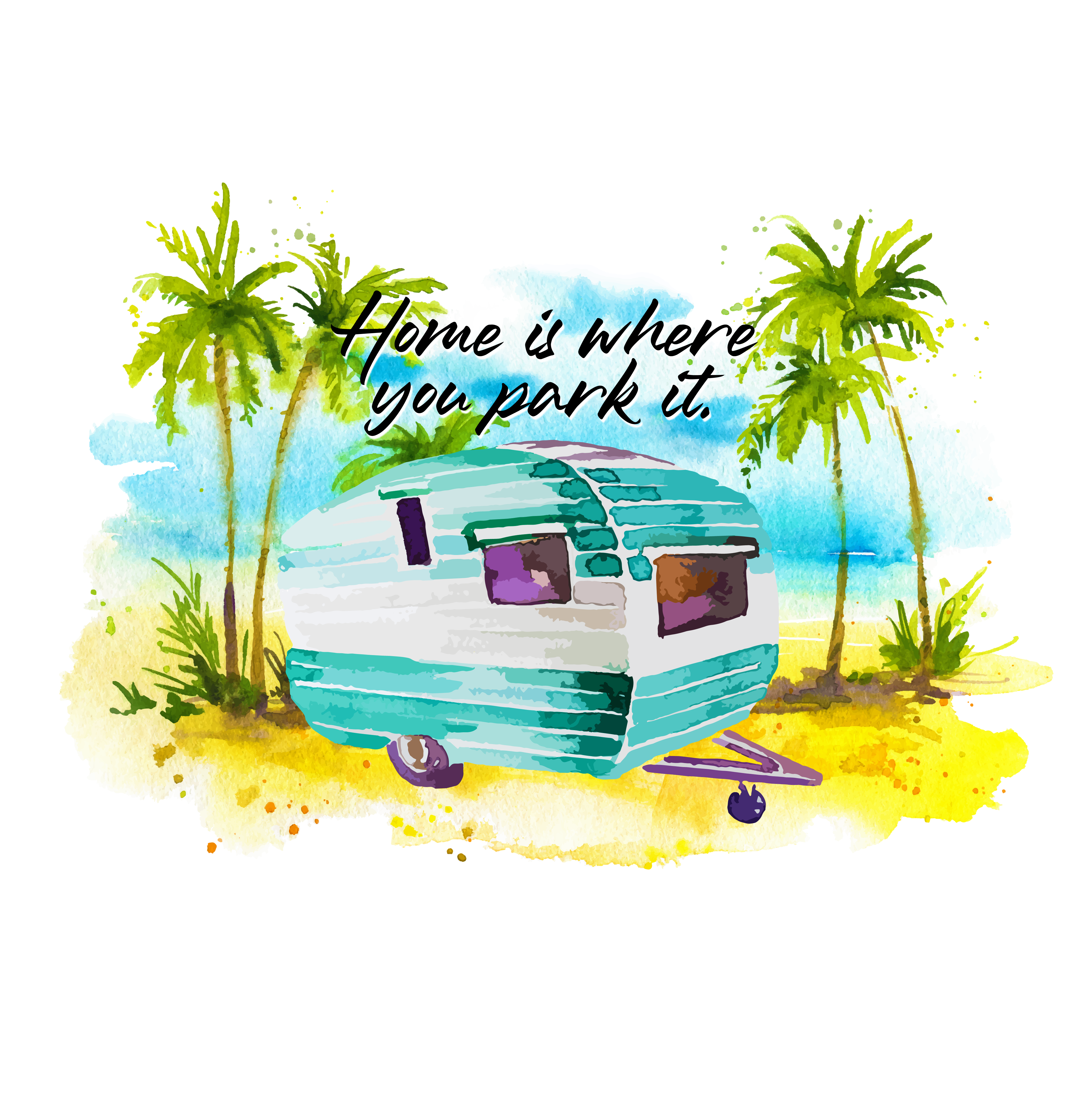 Tea Towels - Caravans