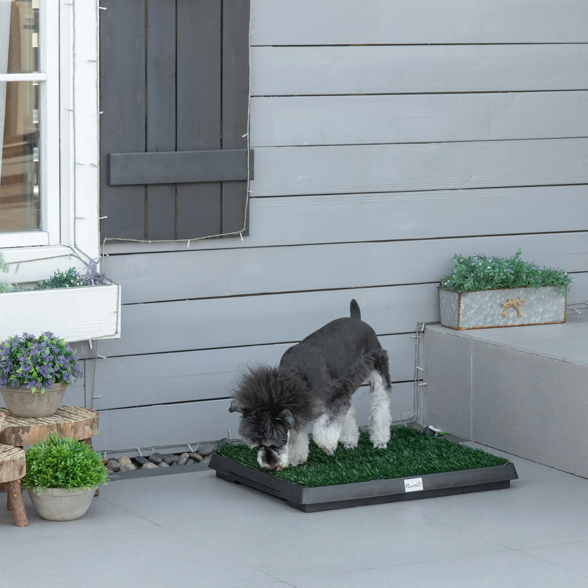 PawHut Welpentoilette Hundetoilette Hundeklo Welpen Hunde WC Kunstgras 63 x 51 x 6 cm