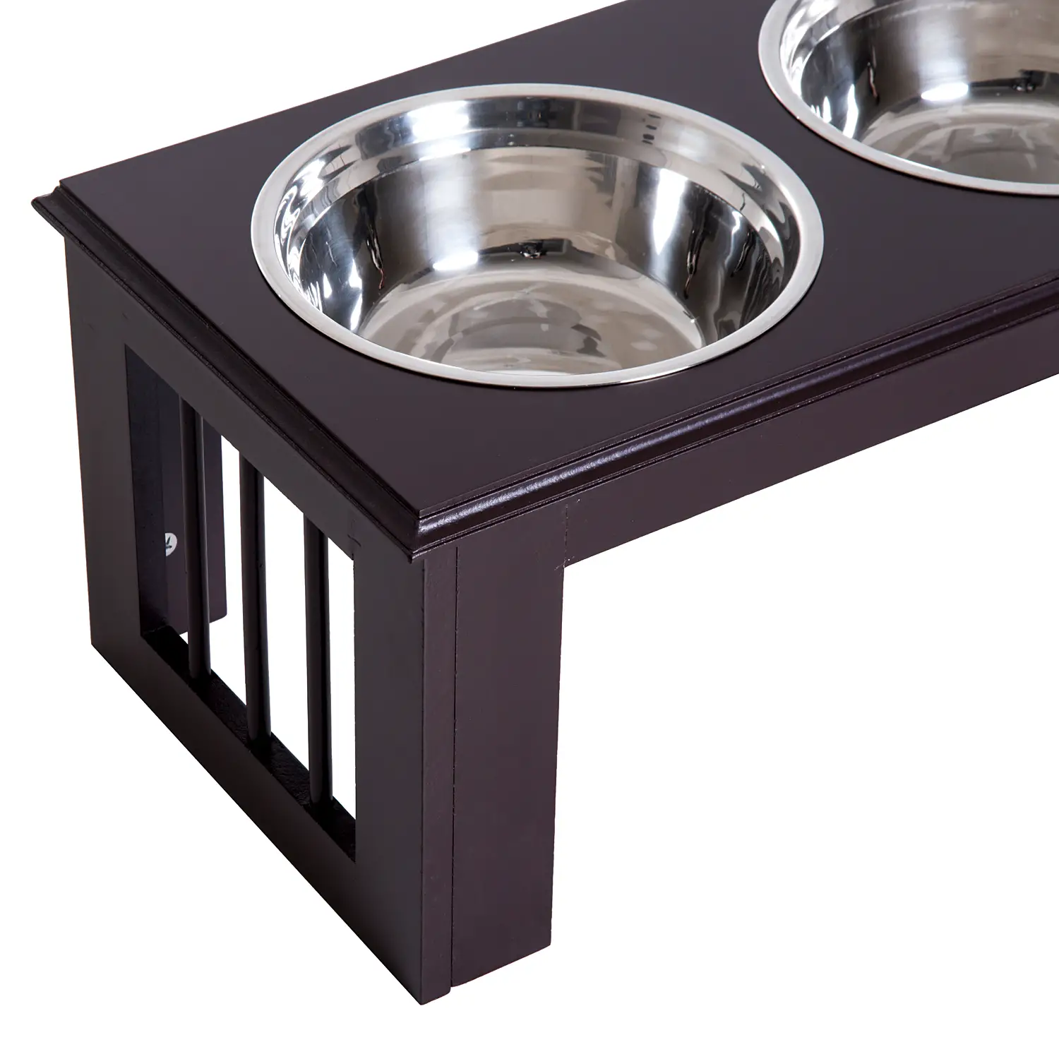 PawHut Hunde-Futterstation, rutschfest, 58,4 x 30,5 x 25,4cm, Grau, 2L pro Napf