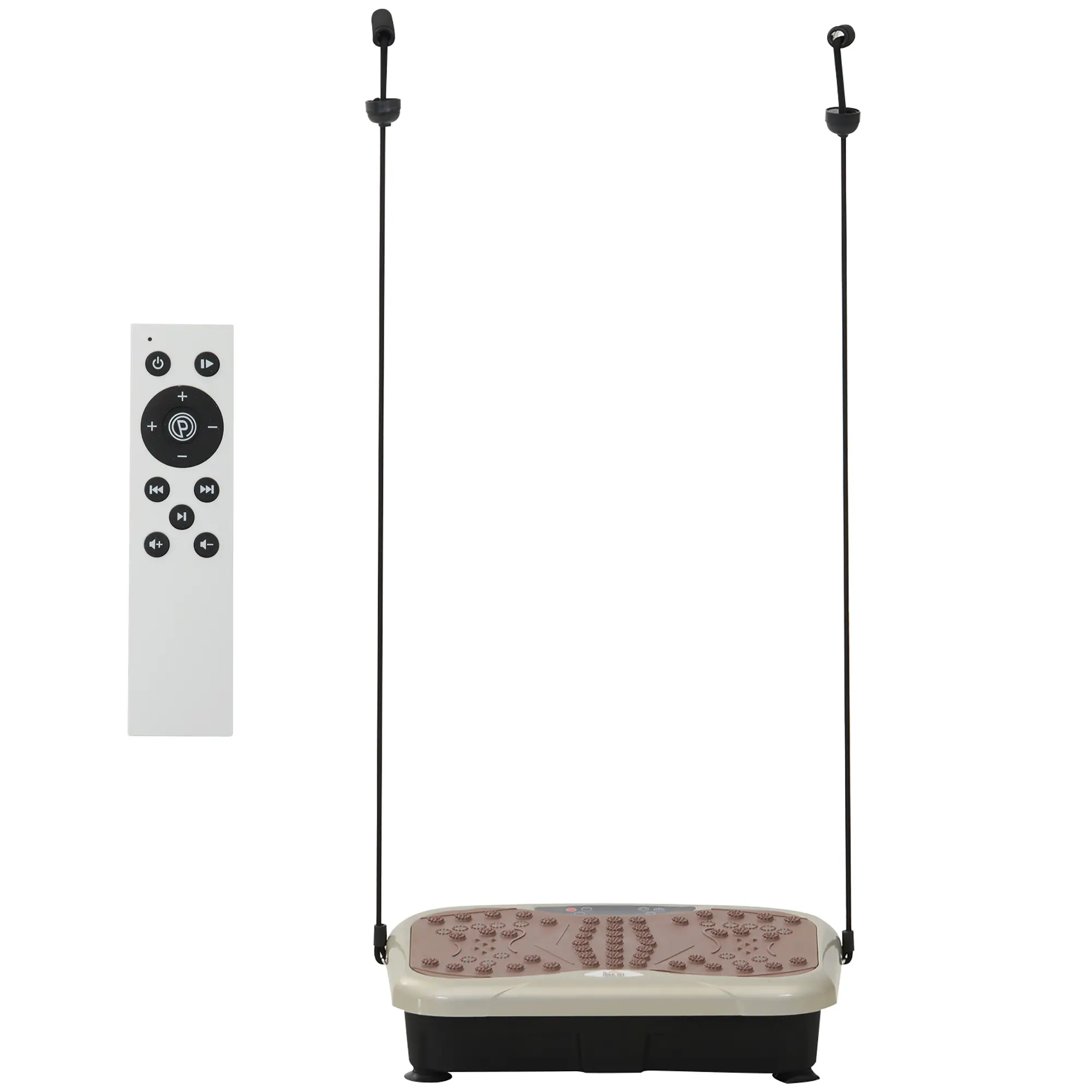 Vibrationsplatte Vibrationstrainer Vibrationsgerät Fitnesstrainer LED-Anzeige USB-Lautsprecher Trainingsbänder Fernbedienung