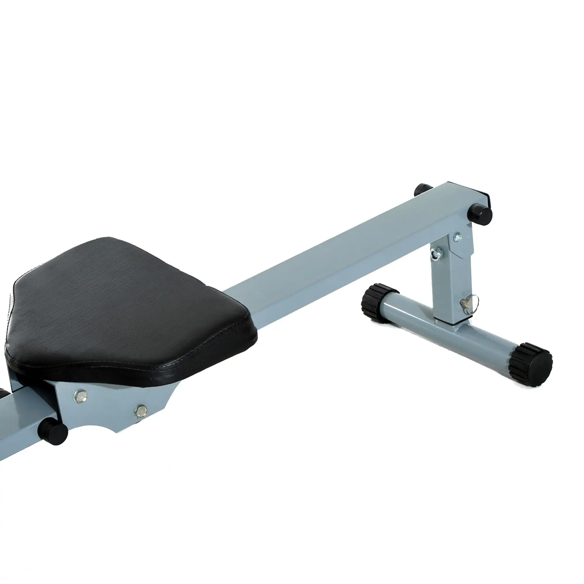 Rudergerät Rudermaschine mit LCD Fitnessgerät Ruderzugmaschine Heimtrainer, mit LCD Display, Stahl+PVC, Grau, 130x47,5x67cm