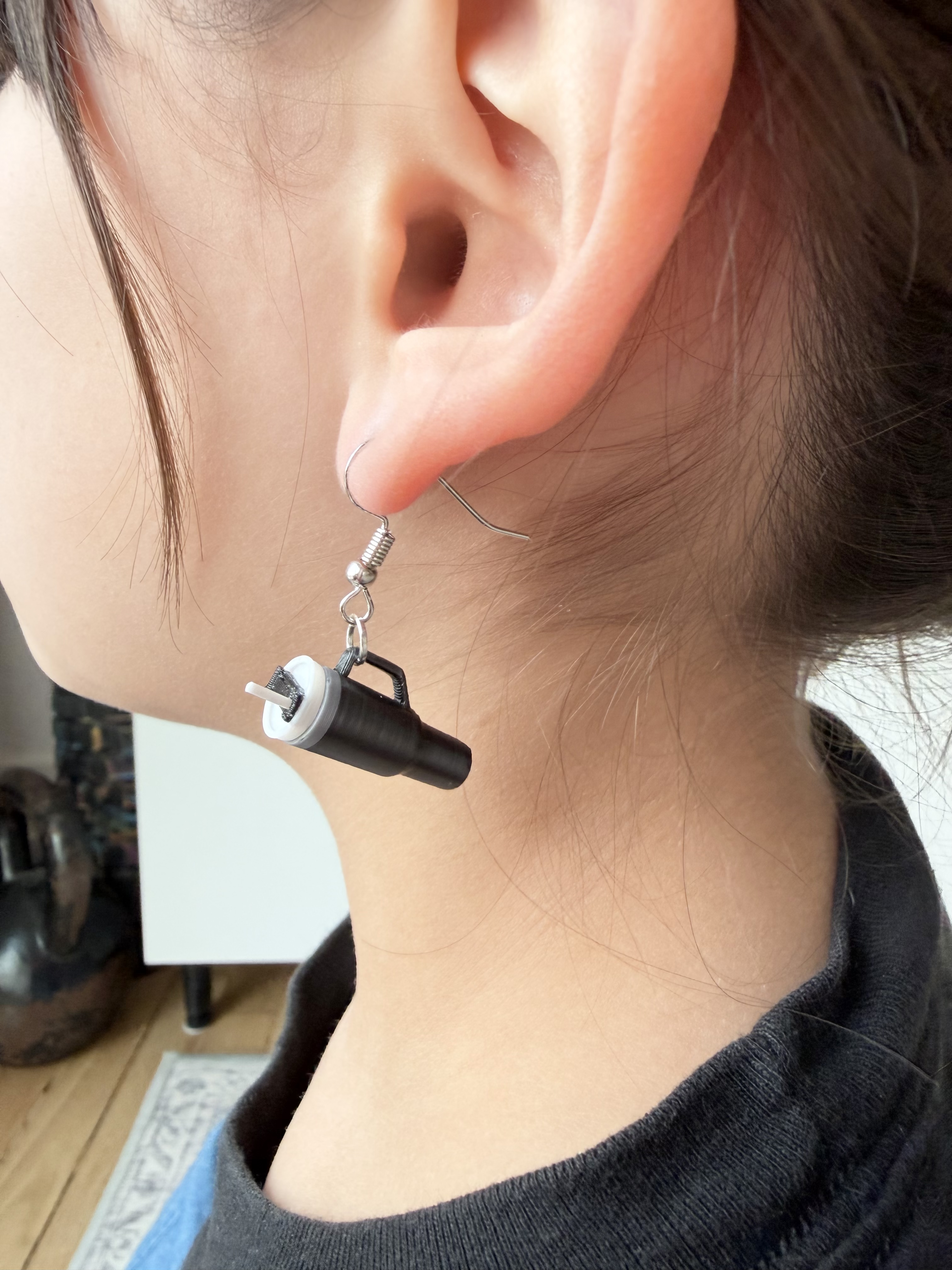 Mini Stanley  Earrings - Black