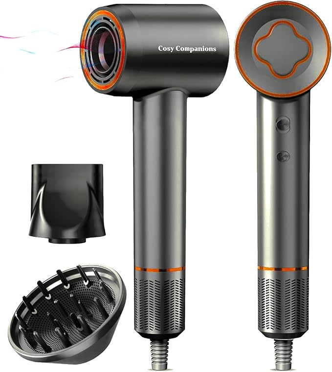 Hair Dryer, 150000 RPM High-Speed Brushless Motor Negative Ionic Blow Dryer for Fast Drying