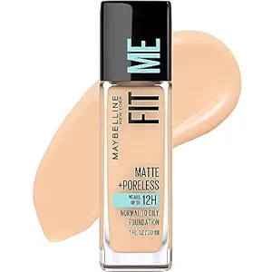 Maybelline Fit Me Matte + Poreless Liquid Oil-Free Foundation Makeup