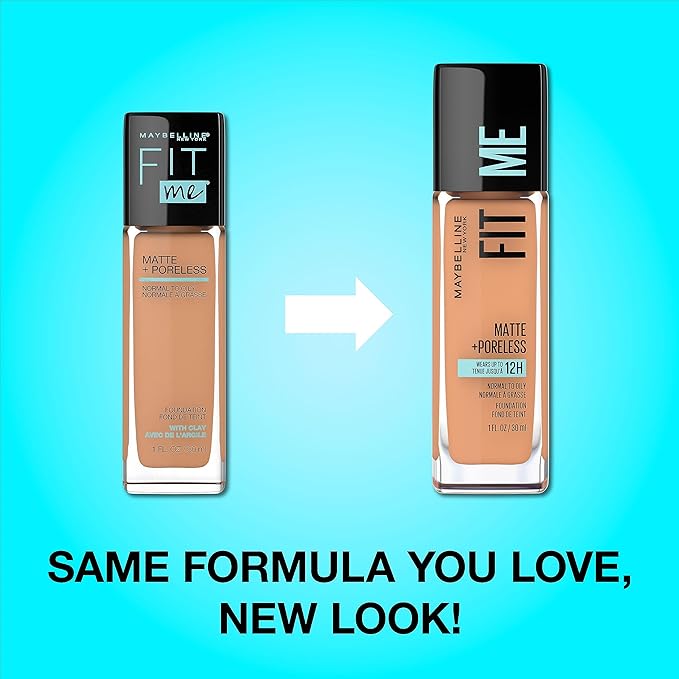 Maybelline Fit Me Matte + Poreless Liquid Oil-Free Foundation Makeup