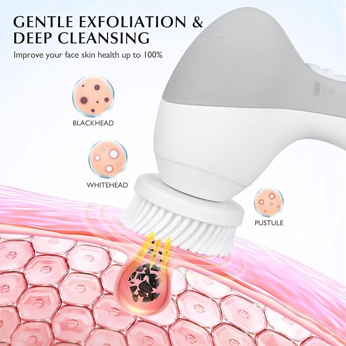 Facial Cleansing Brush Silicone Face Scrubber