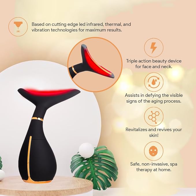 GLO24K Red Light Beauty Device for Face and Neck