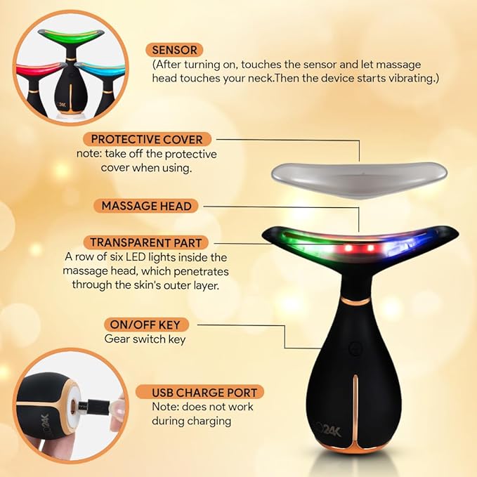 GLO24K Red Light Beauty Device for Face and Neck