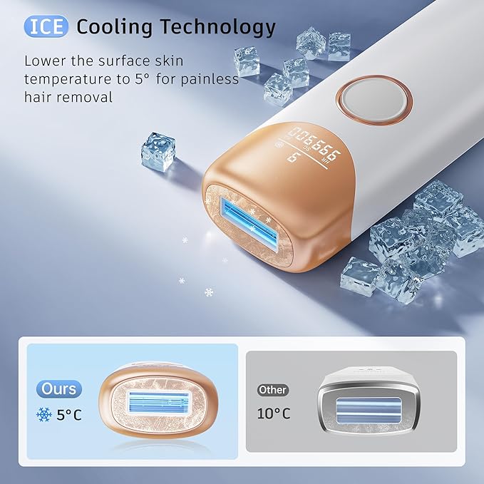 Laser Hair Removal with 5℃ Ice Cooling